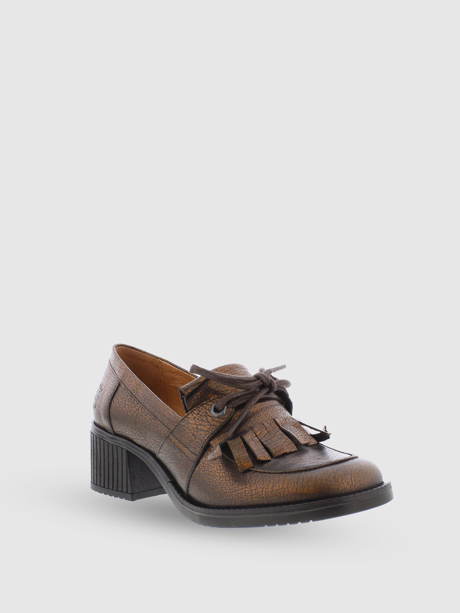 Fly London Sapatos de Salto em Bloco em Bronze